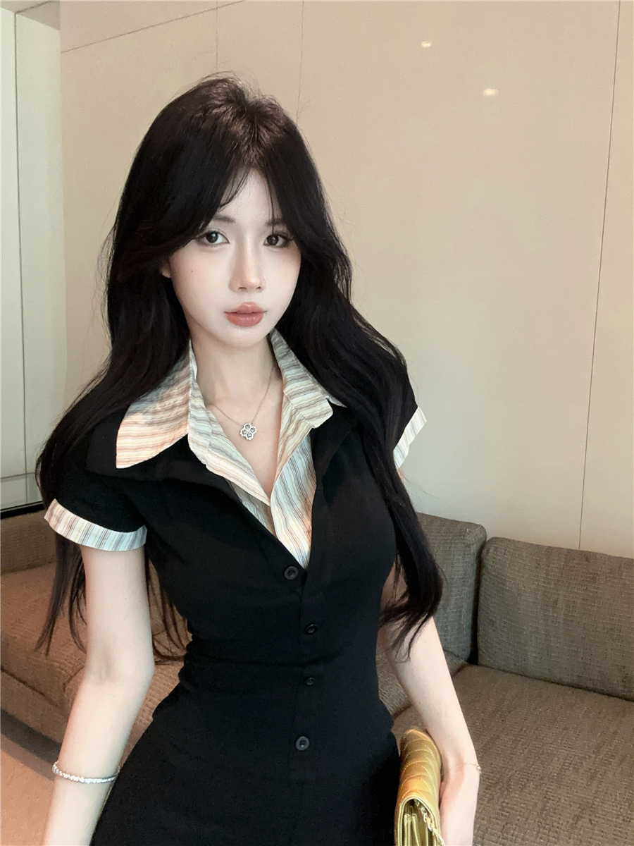 【找到对应价钱，订单留言备注编码】条纹T恤短款纯欲性感