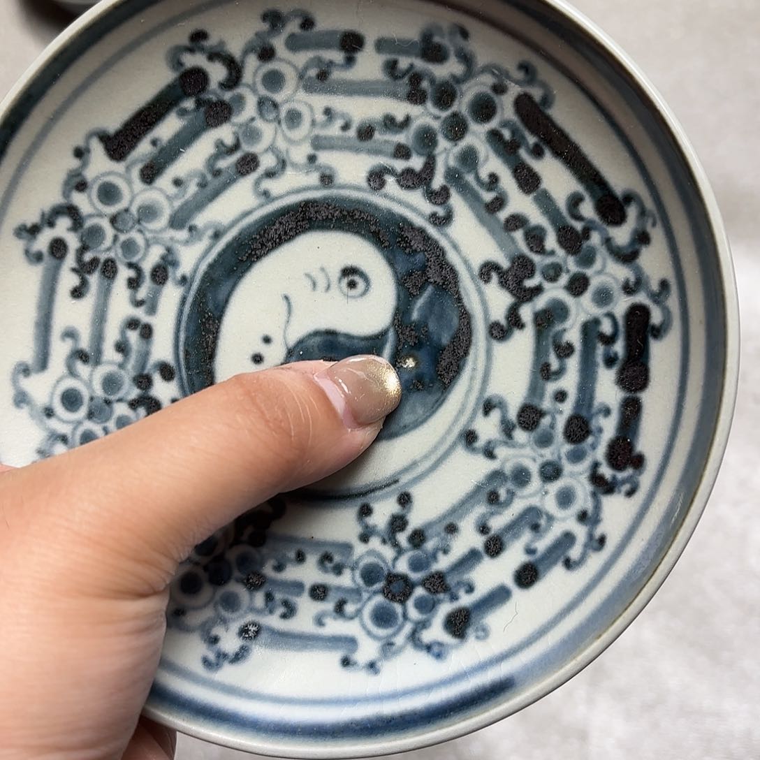 摆件陶陶瓷/杯/碟/茶具/直径13厘米微瑕