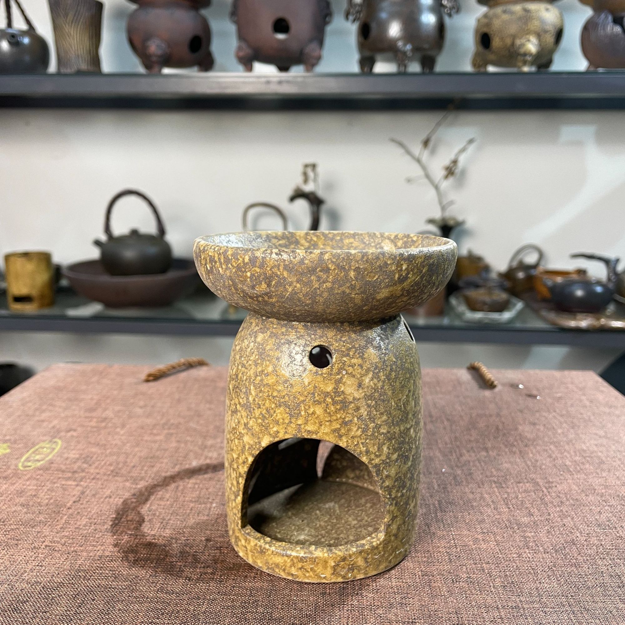 设计款粗陶复古风烤茶炉