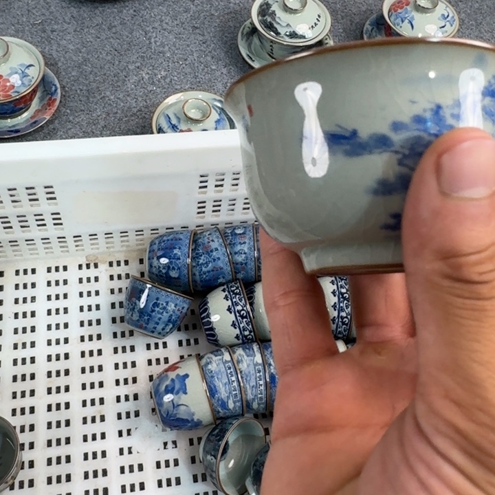 陶泥黄鹤楼主人杯微瑕