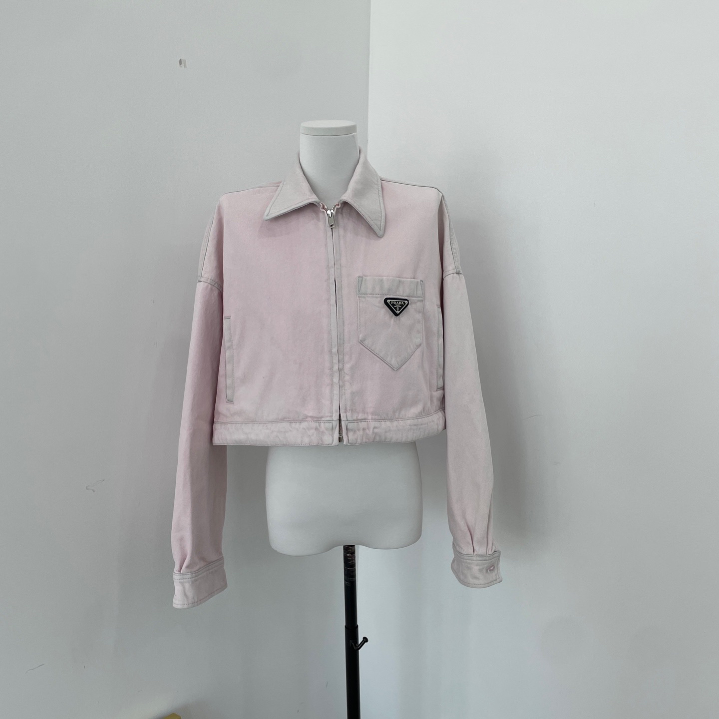 99新 Prada/普拉达 A8969 Prada 粉色 牛仔外套 99新 42码