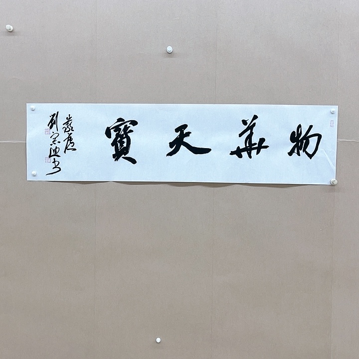 书法刘宗迪138*34㎝湖南  十二届双体入