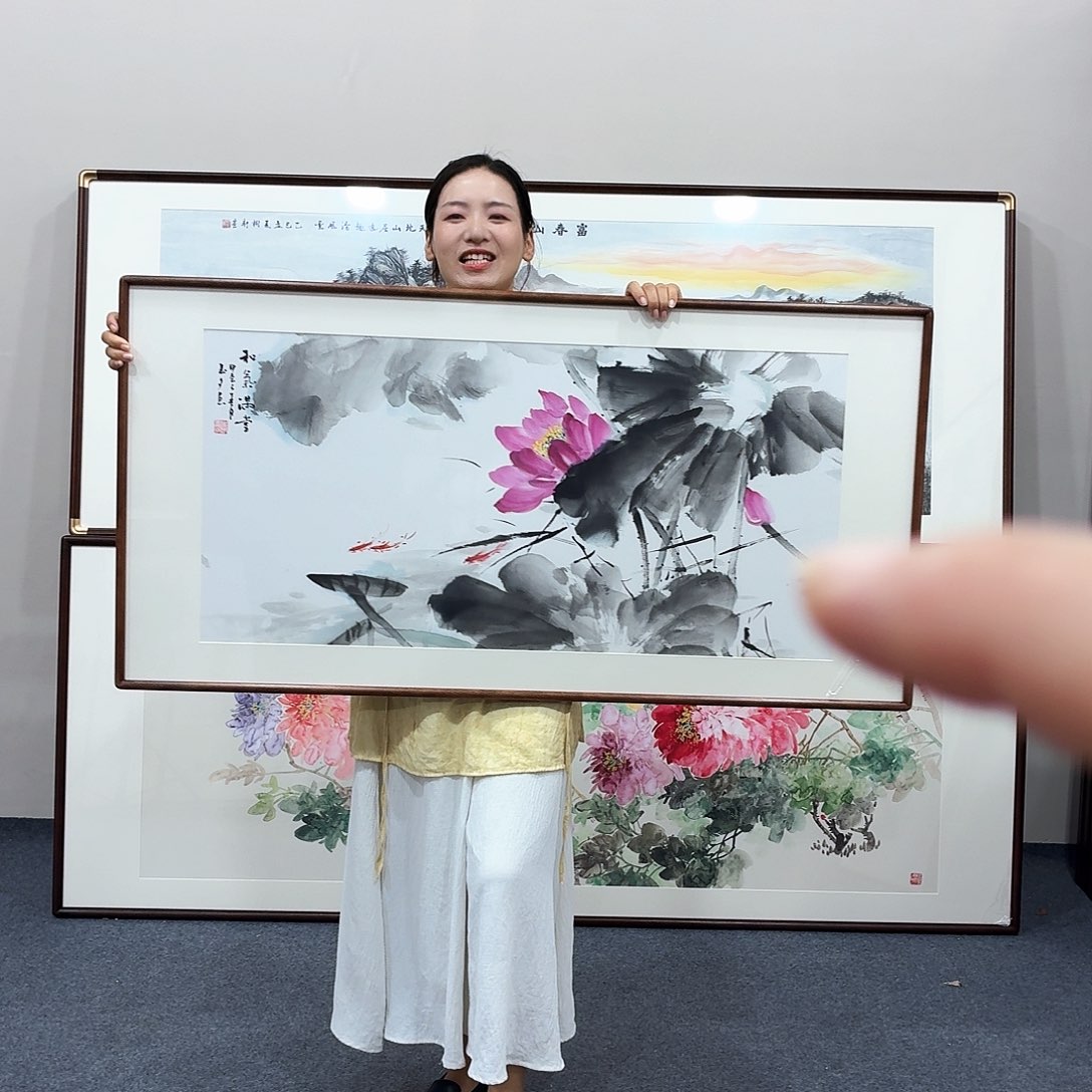 国画手绘作品120×60尺寸