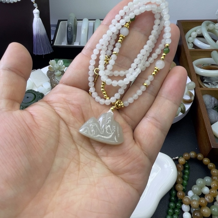 和田玉（白玉）未镶嵌吊坠(赠链)