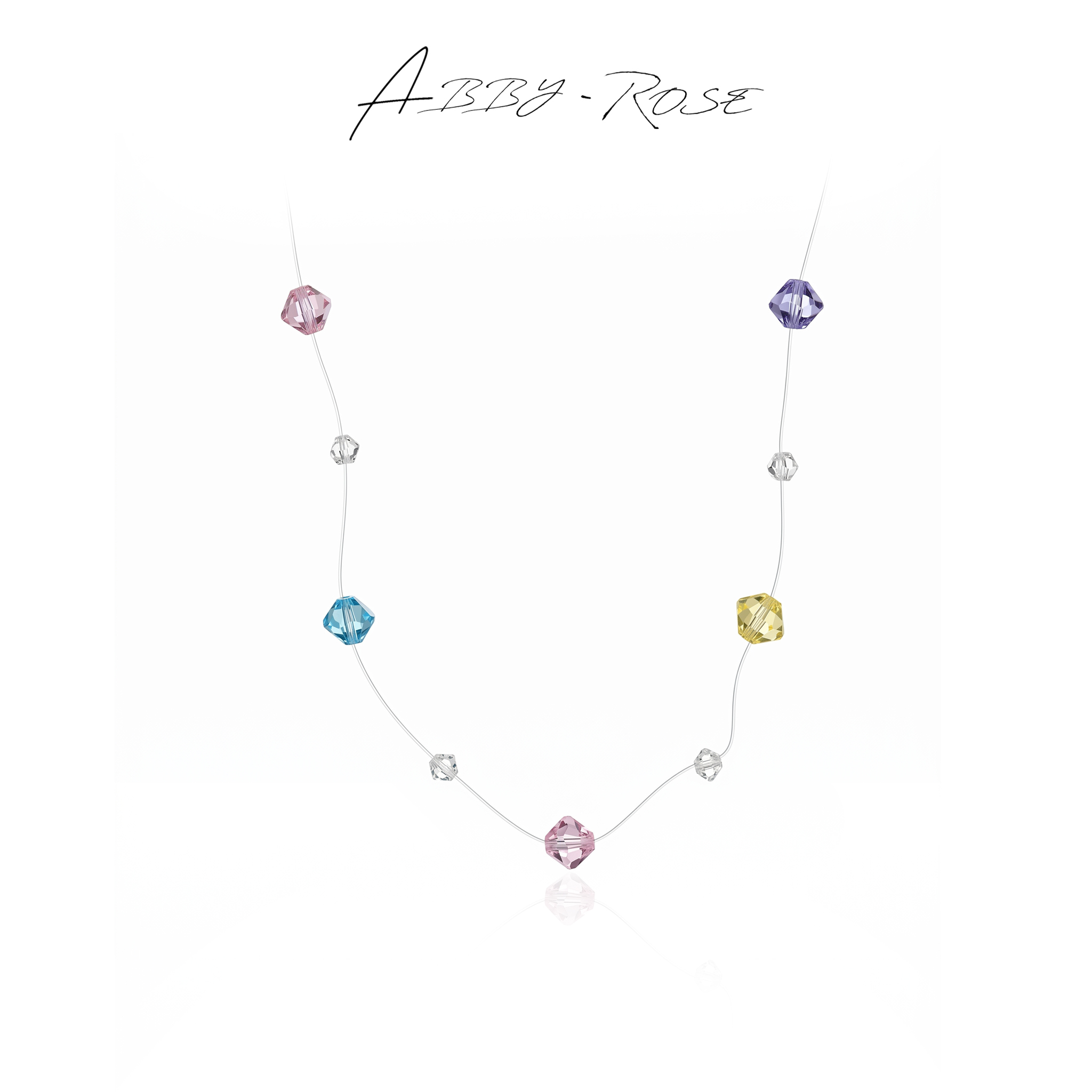 ABBY ROSE【琉璃星澜】多巴胺鱼丝线钻钻项链FX01253A9