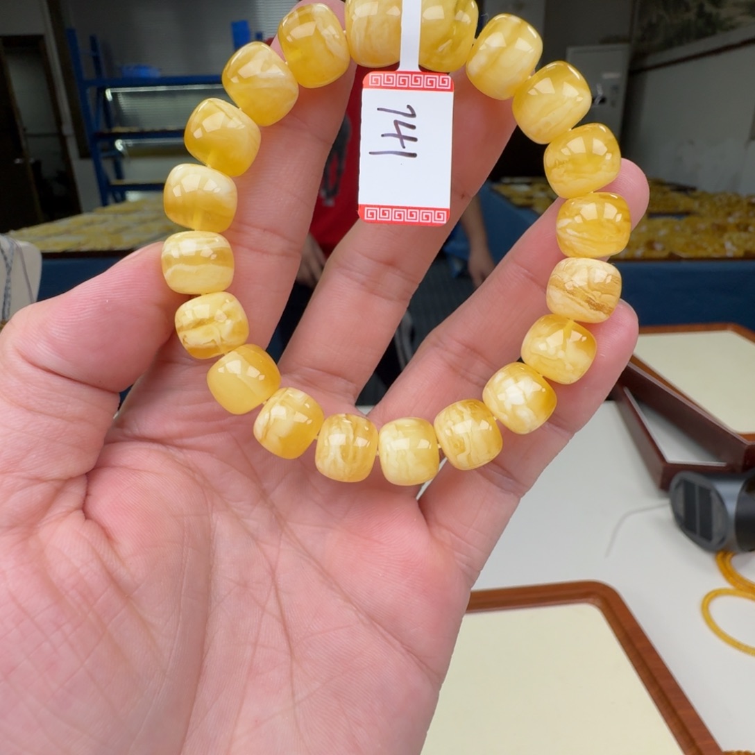 琥珀未镶嵌手链蜜蜡手串