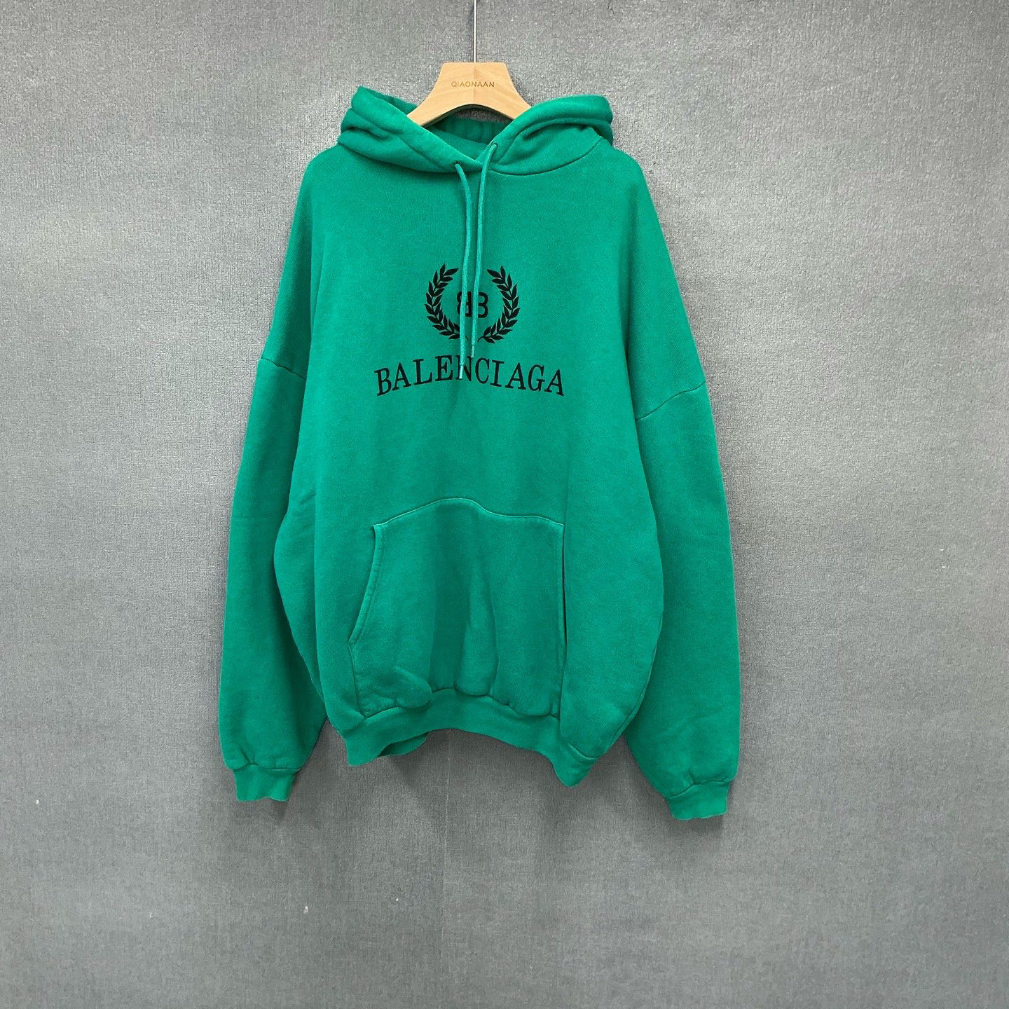 99新 Balenciaga/巴黎世家 双B麦穗帽衫卫衣 99新S码/2392