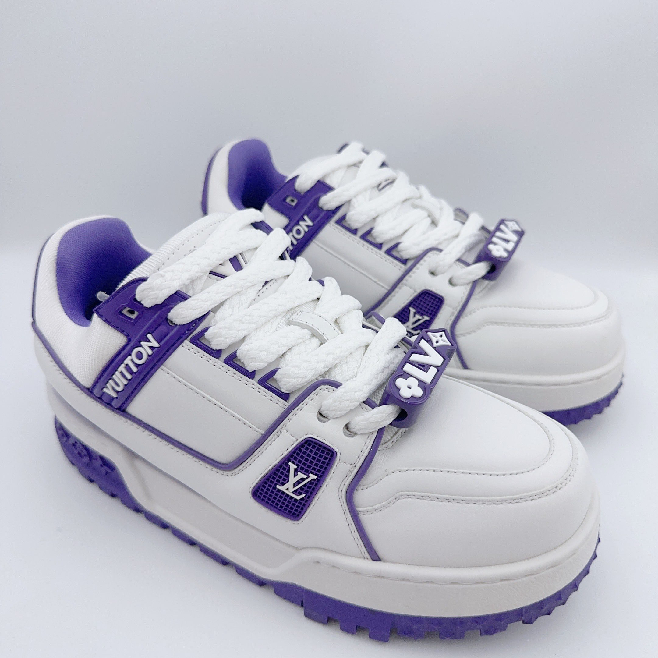 99新 LouisVuitton/路易威登 38码/白紫胖丁trainer/01811