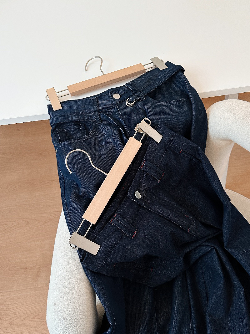 【王小姐】夏季柔软 “防褪色” 二种裤型 牛仔直筒裤