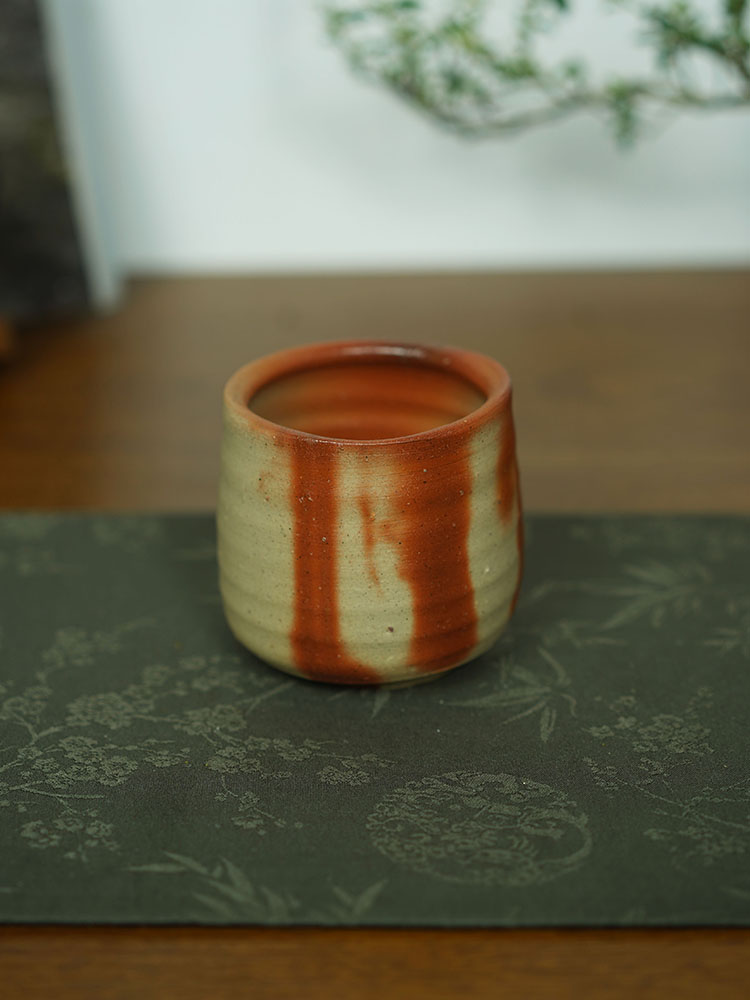 伊禾集物 日本备前烧手工匠人 绯鞠 汤吞 茶杯 水杯 185#