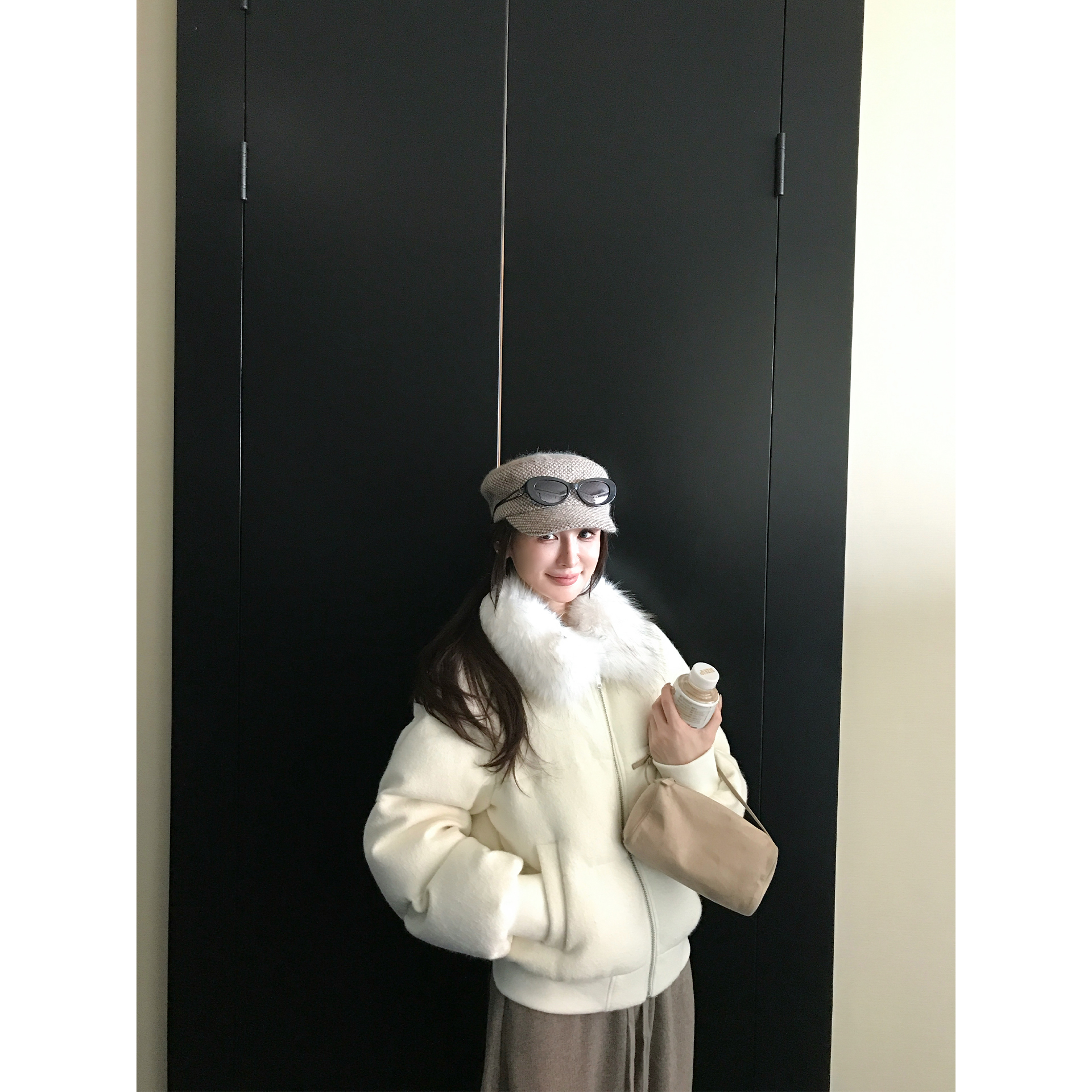 糯感小暖包 可拆卸毛领拼接老钱风棉服短外套女冬季加厚百搭棉衣