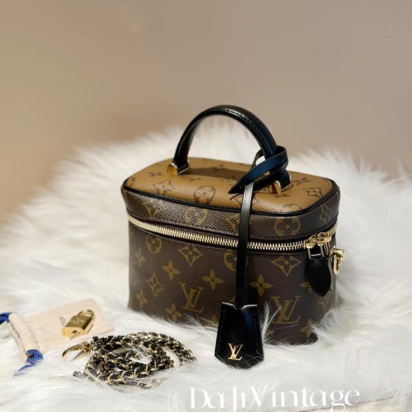 大吉中古/LV老花拼色化妆盒斜挎包