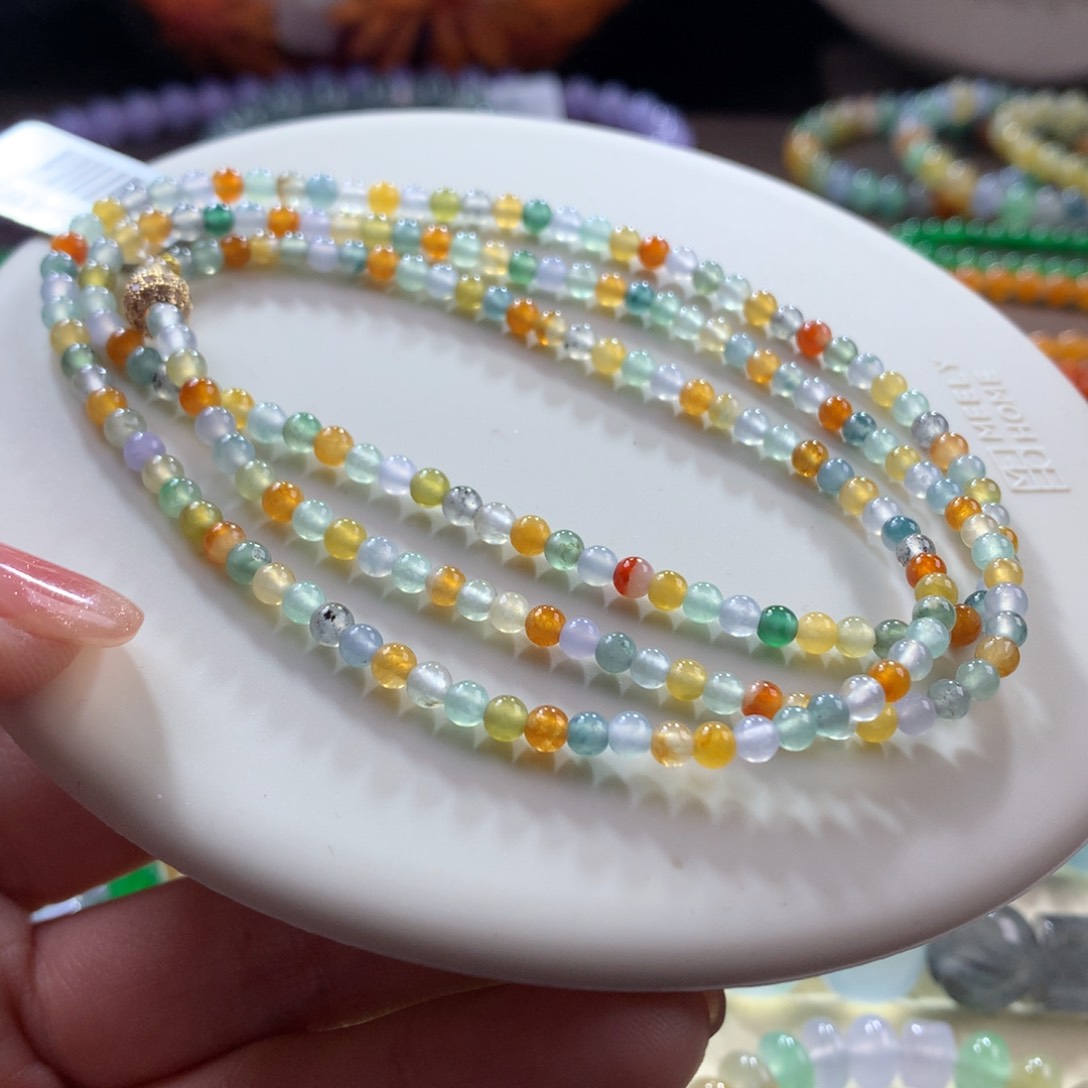 翡翠手链未镶嵌冰幻彩小米项链卡3.3