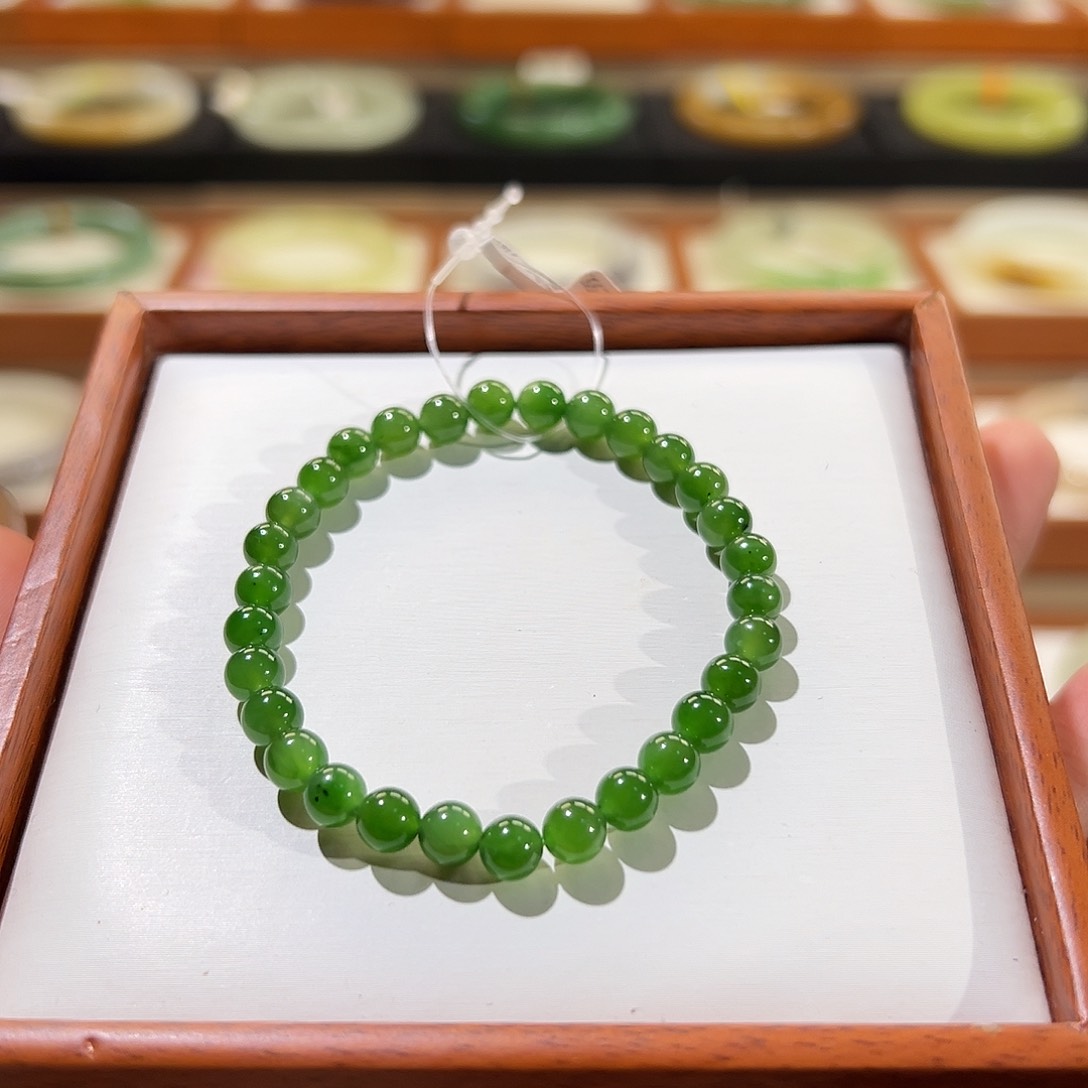 和田玉手链未镶嵌碧玉