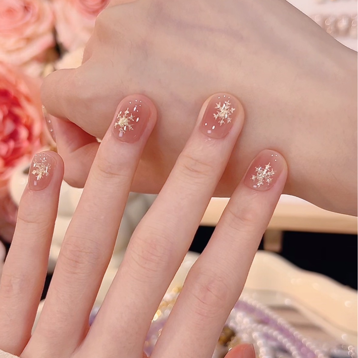 【张万森下雪了】秋冬爆款~纯手工穿戴甲片10个甲片可重复使用