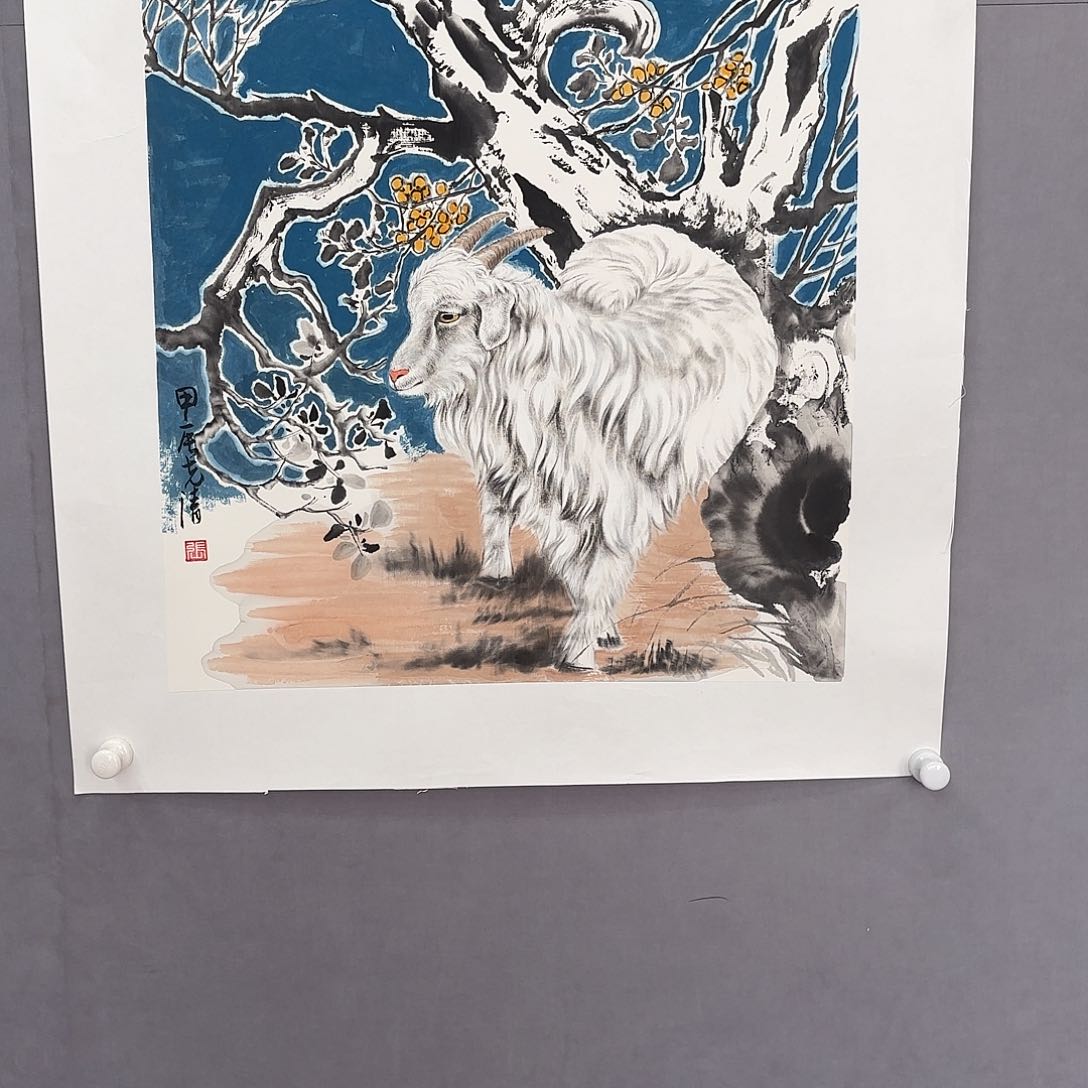 国画亲笔手绘远原创