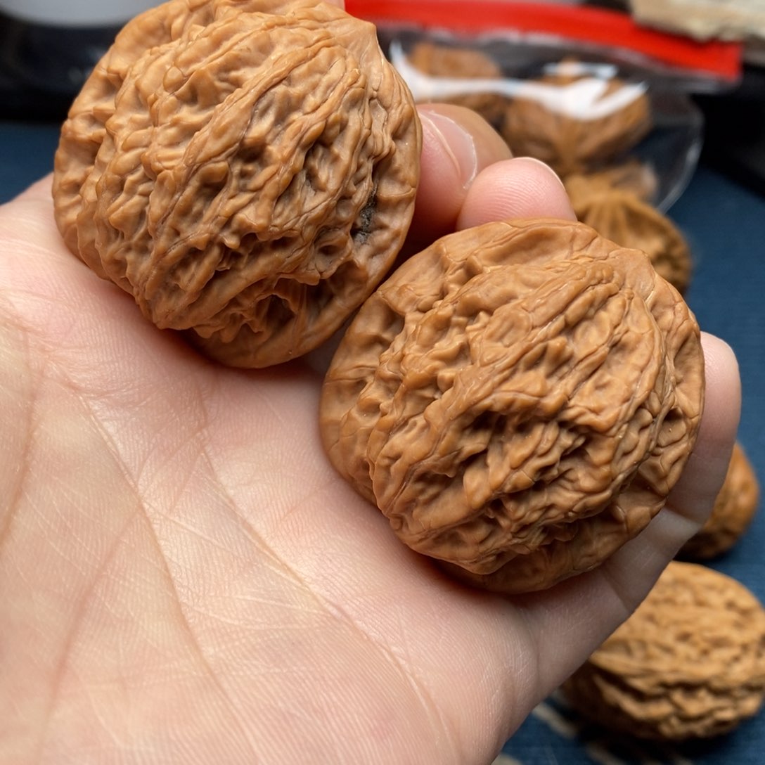 核桃把件四零麦穗虎头