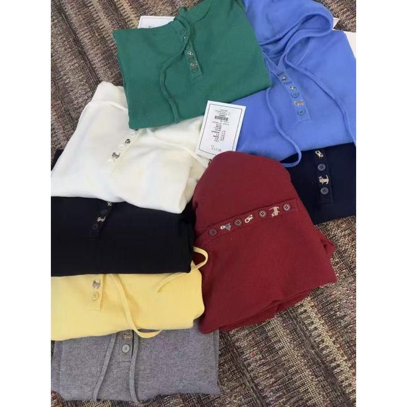 5620号50652#秋连帽排扣刺绣小狗毛衣E1-42