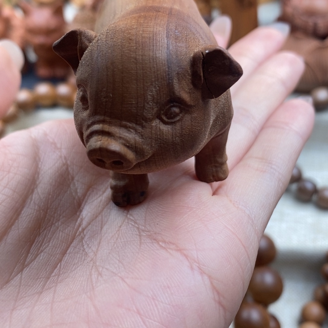 无***咎檀香木手串/手链迈索尔，老山檀香，焦糖，大瑕疵猪猪