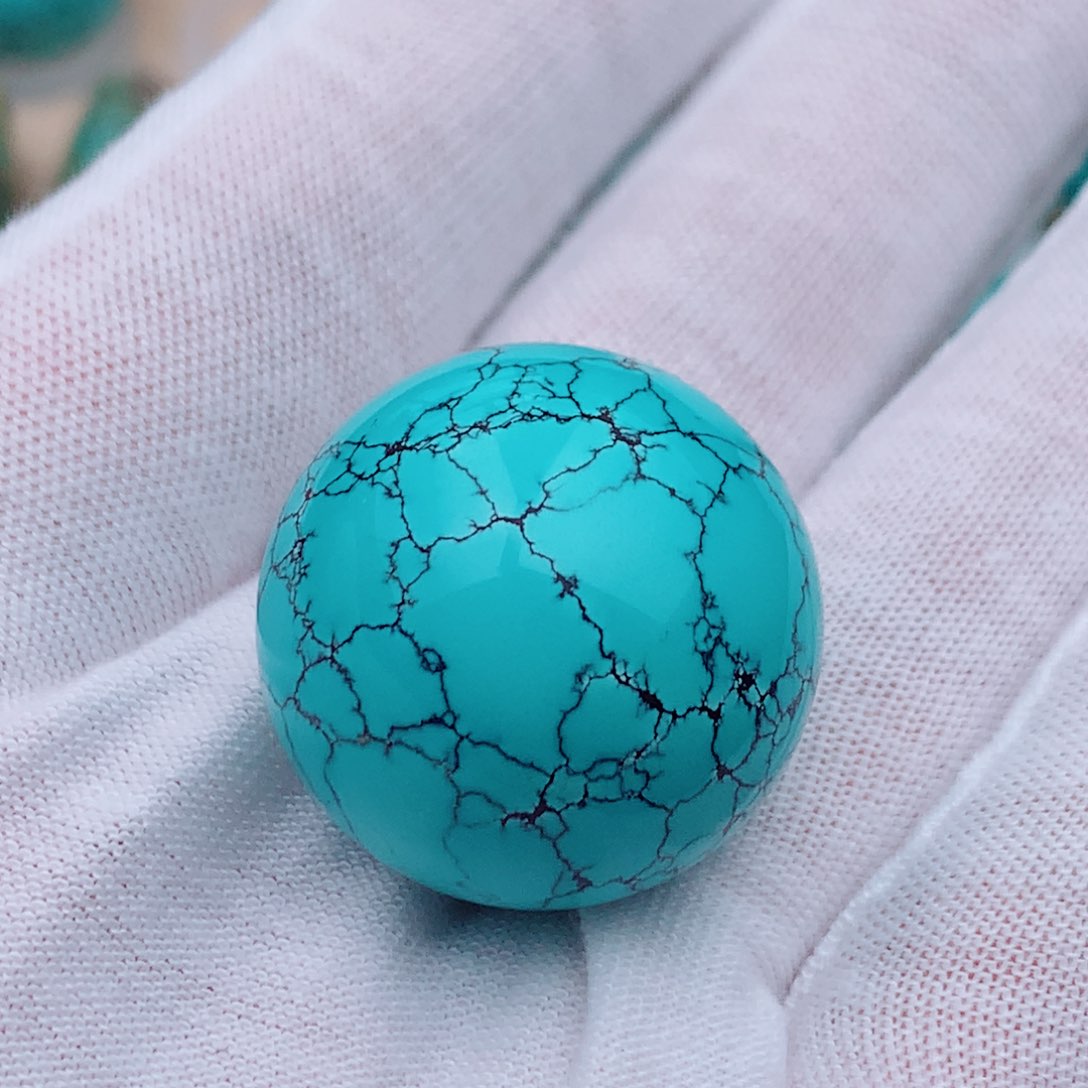 未镶嵌绿松石珠宝奇石25mm