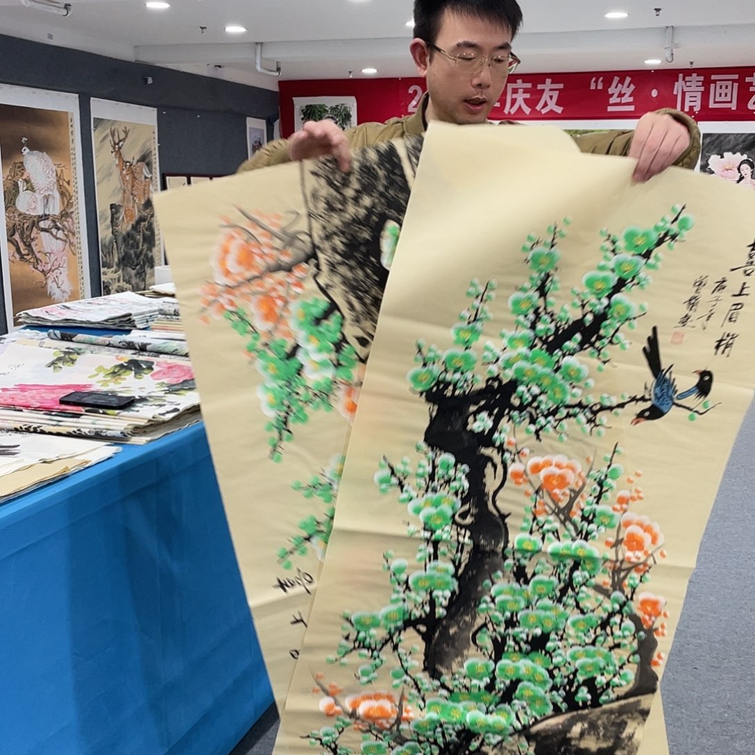 国画今天上午国画作品展示