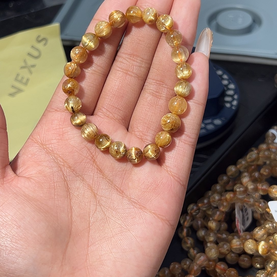 发晶手链未镶嵌天然金发晶