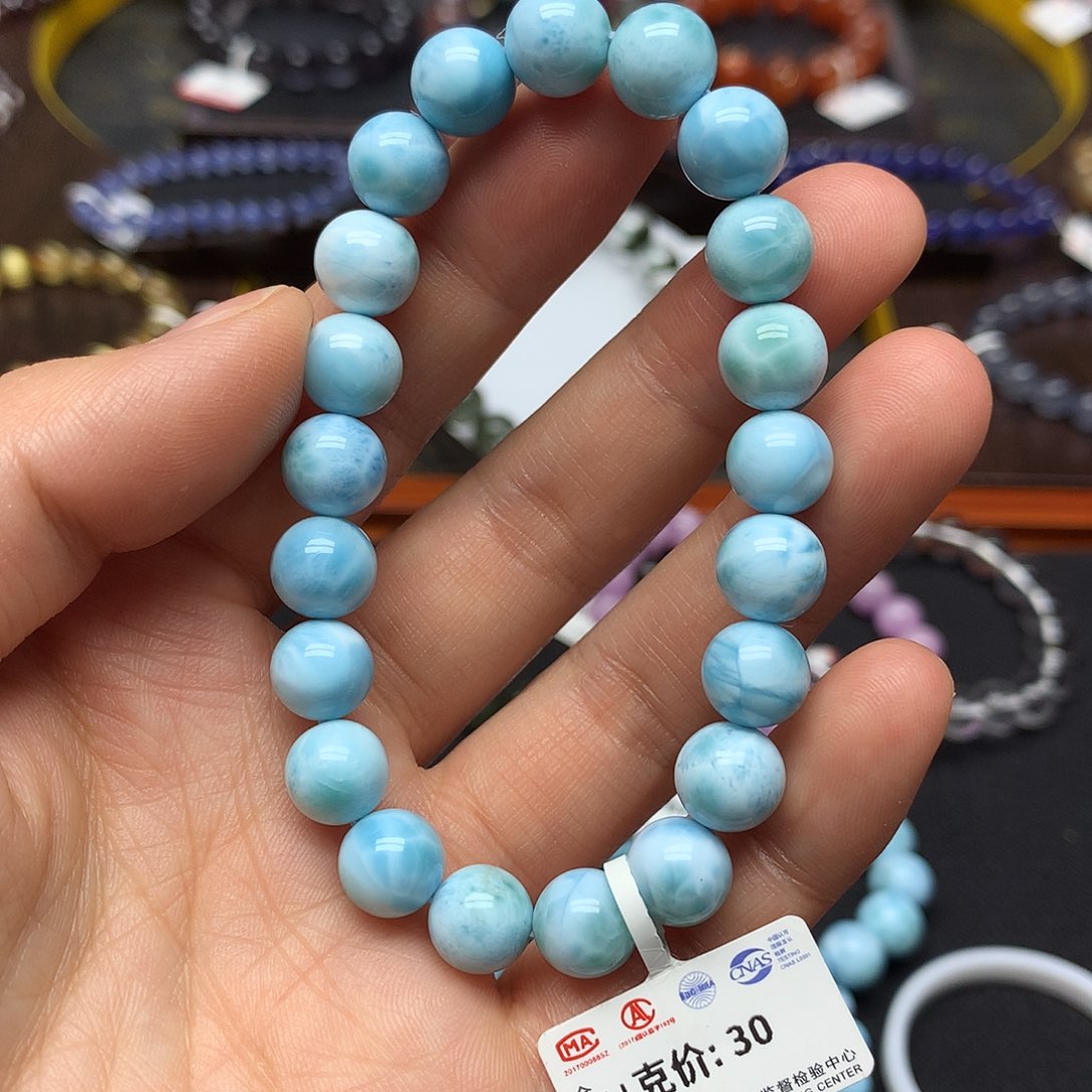 针钠钙石（海纹石）手链未镶嵌手链