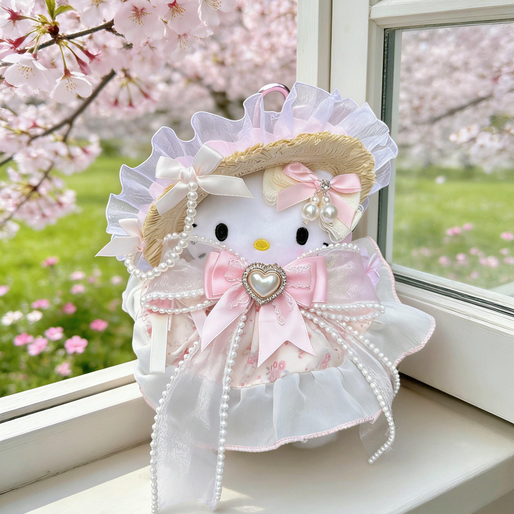 【送礼袋】洛丽塔花嫁草帽正版三丽鸥hellokitty情人节礼物毛绒挂件