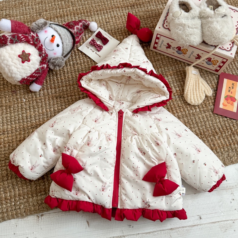 奶泡泡-【99833波点小兔】年服加绒加厚外套