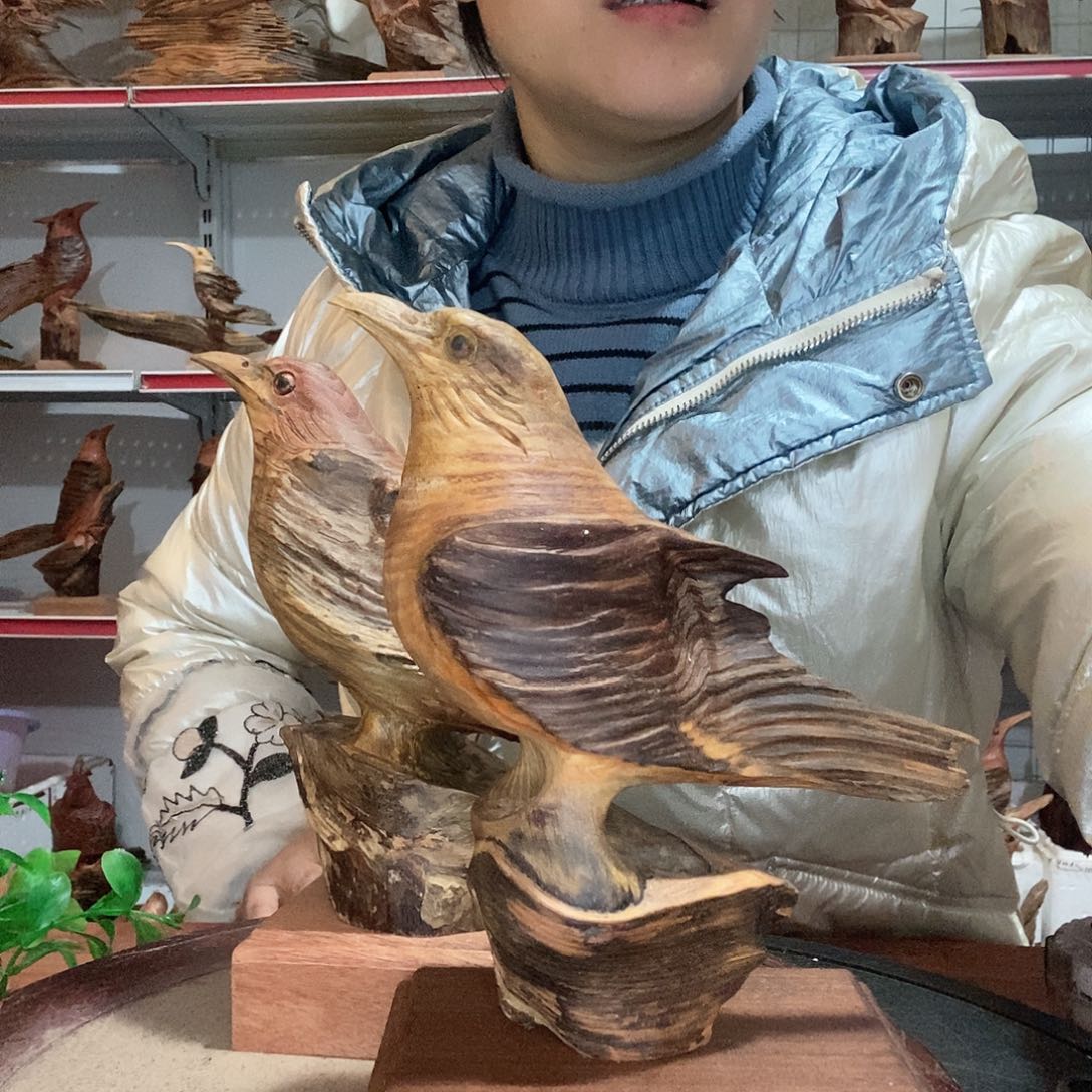 松木M*P琥珀木自然摆件家居