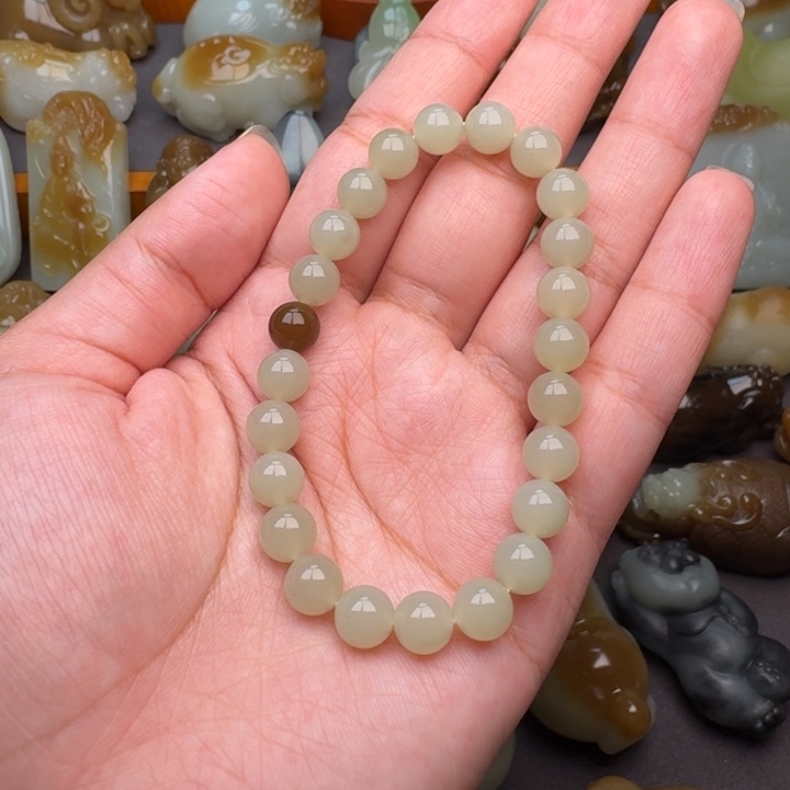 和田玉手串未镶嵌