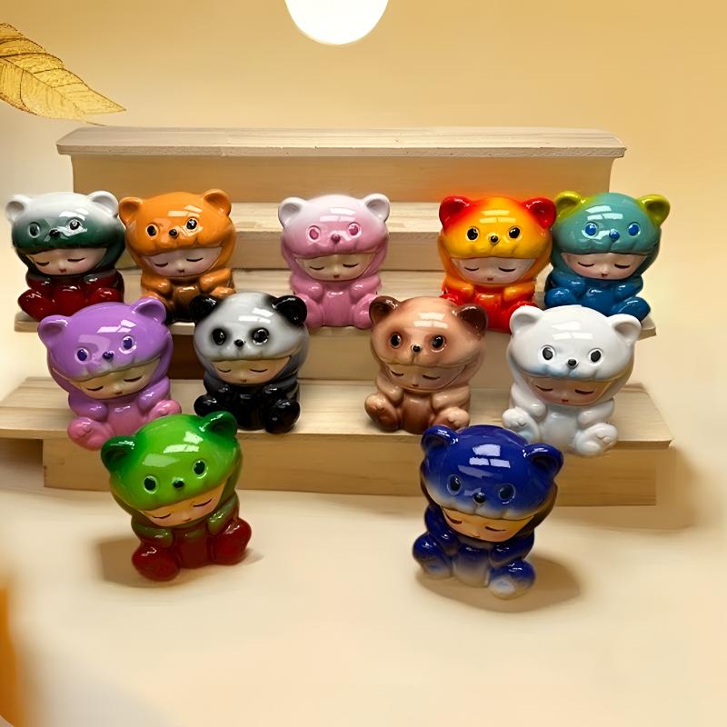 北极熊云梦小女孩桌面车载摆件手工diy对对碰盲袋