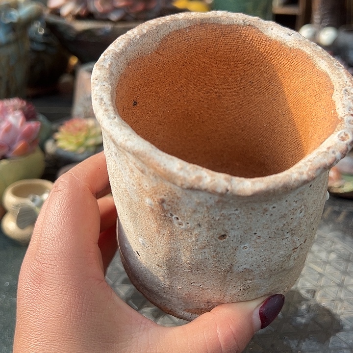手工粗陶高温花盆