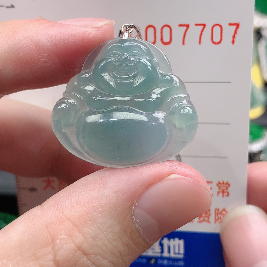 翡翠吊坠(不含链)银S925镶嵌