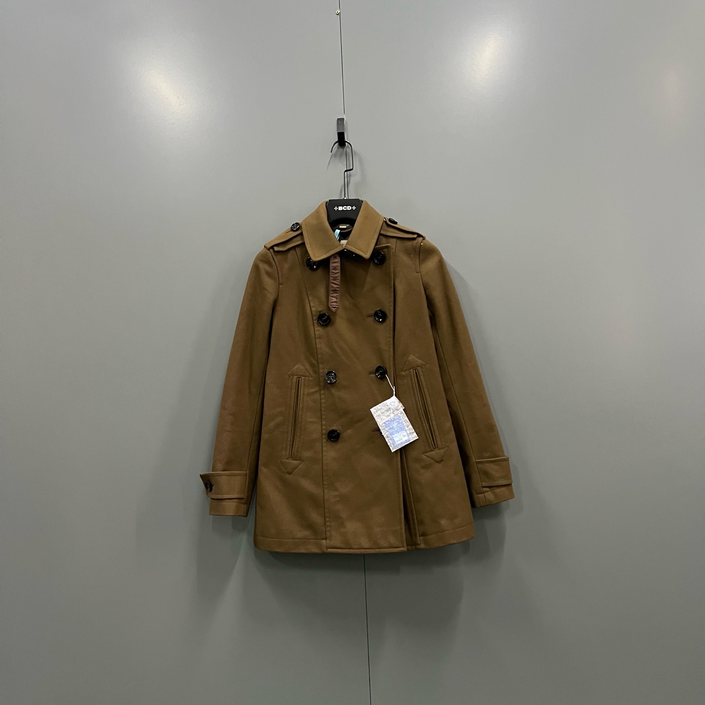 99新 BURBERRY/博柏利 tt 棕色双排扣大衣 34码/98新/206875