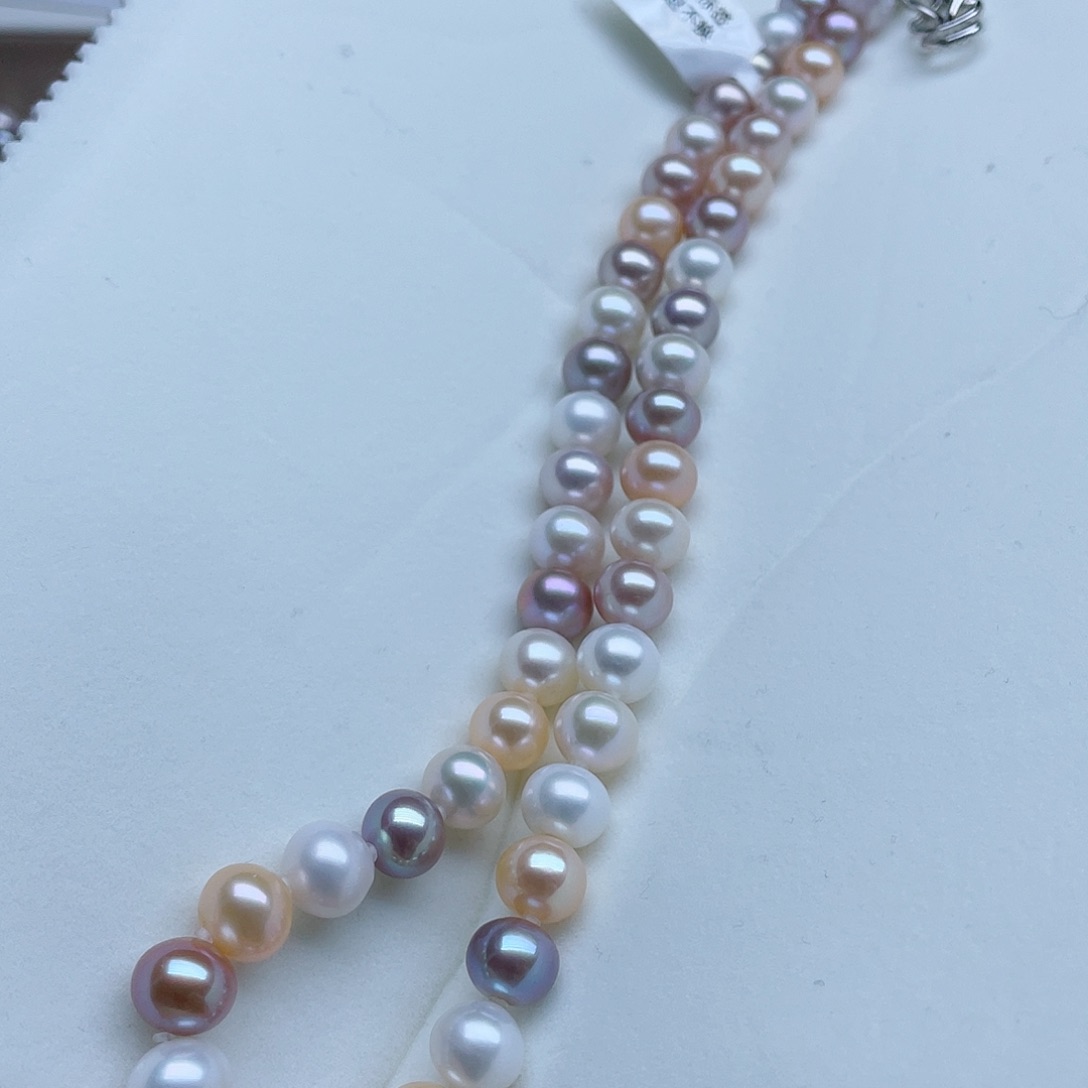 淡水珍珠颈饰银S925镶嵌