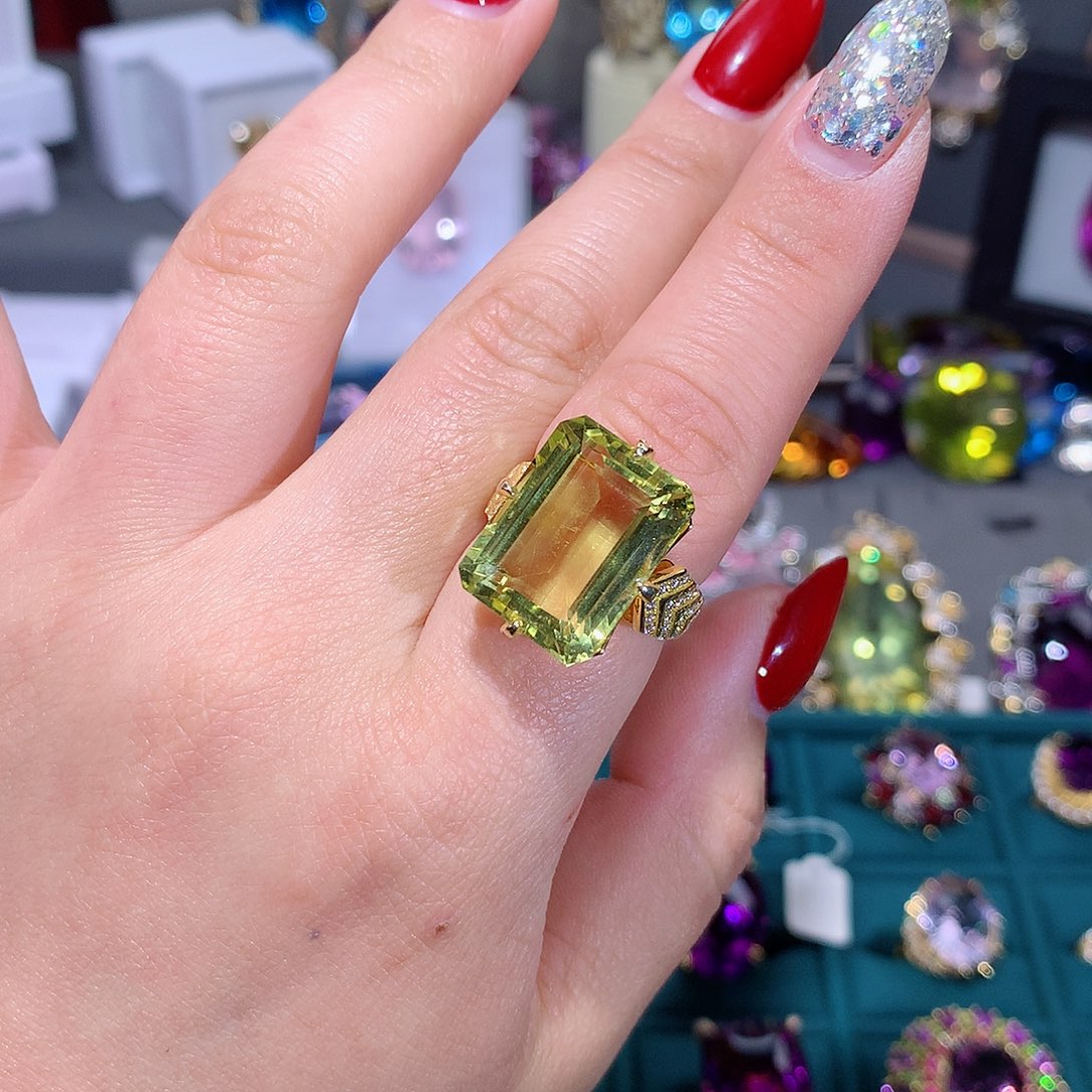 戒指银S925镶嵌水晶戒指