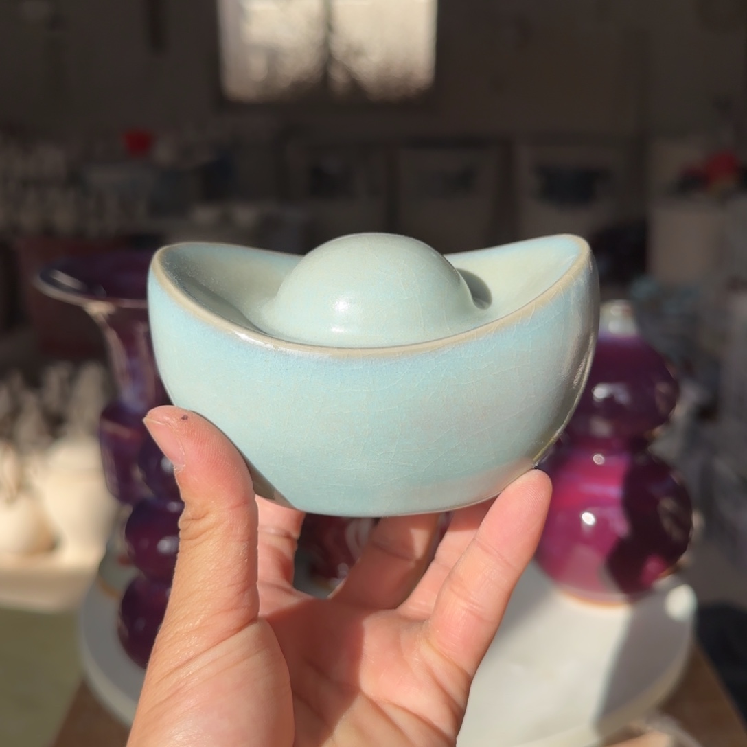 陶摆件郑家钧瓷摆件微瑕