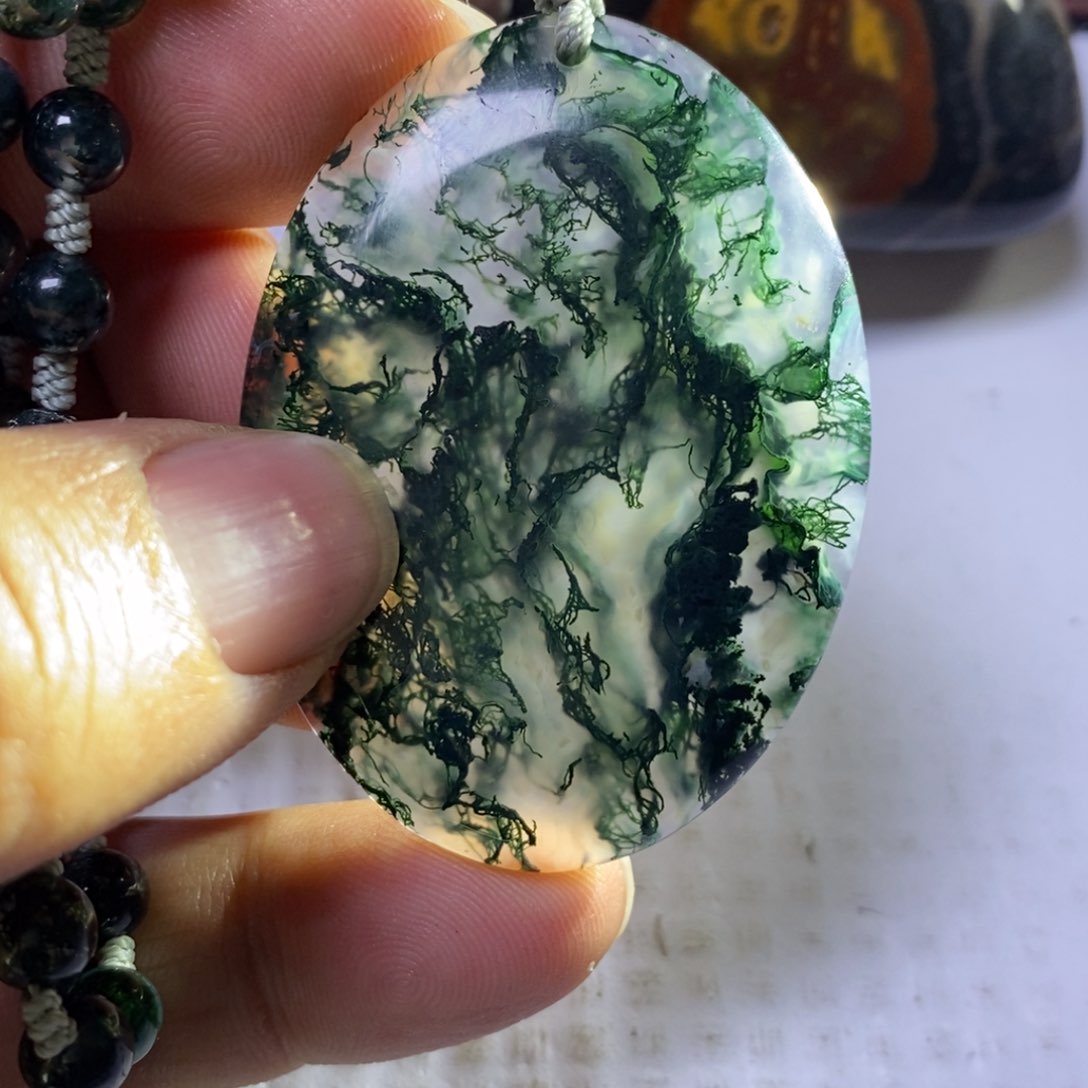 玛瑙/玉髓吊坠(赠链)未镶嵌转**开