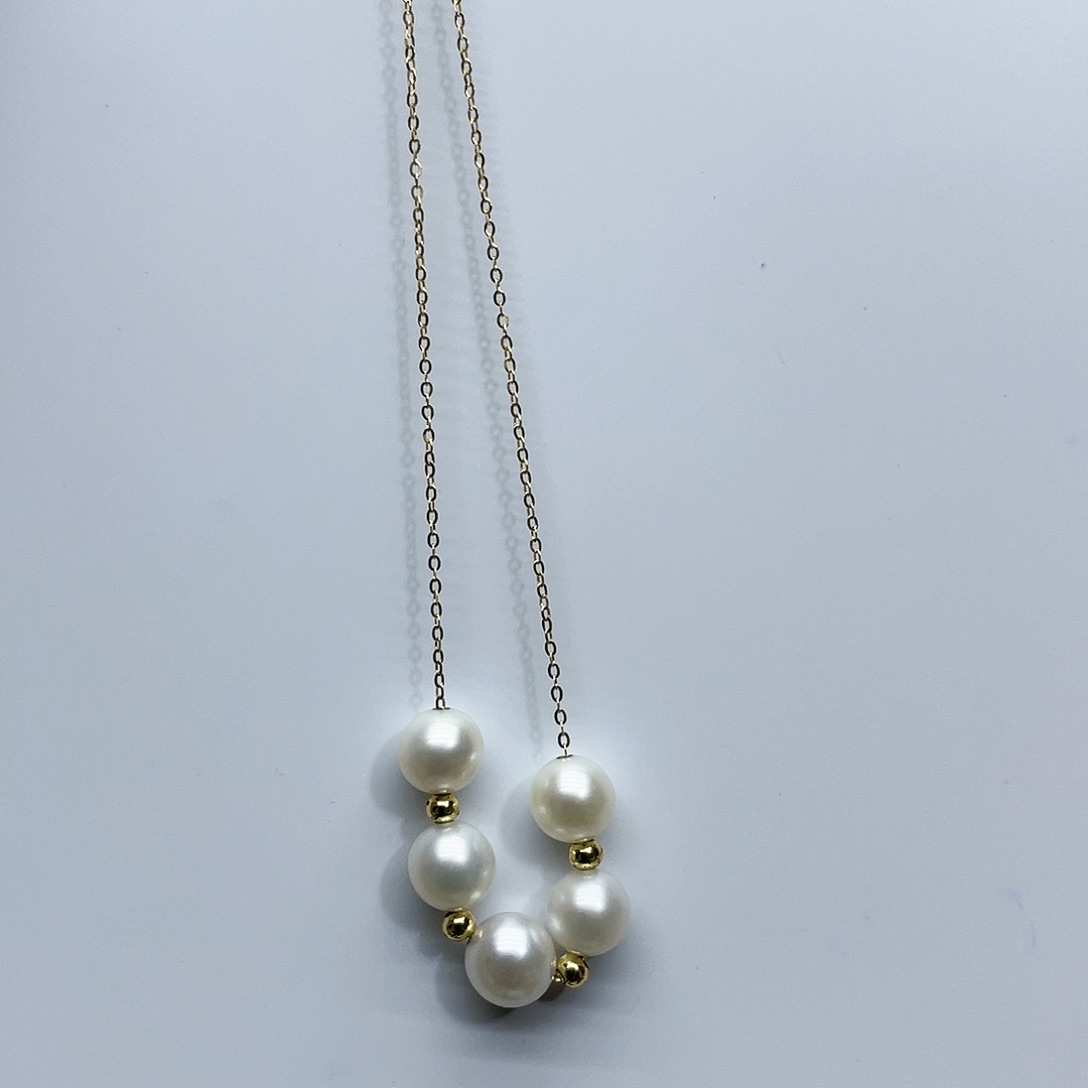 海水珍珠银S925镶嵌颈饰