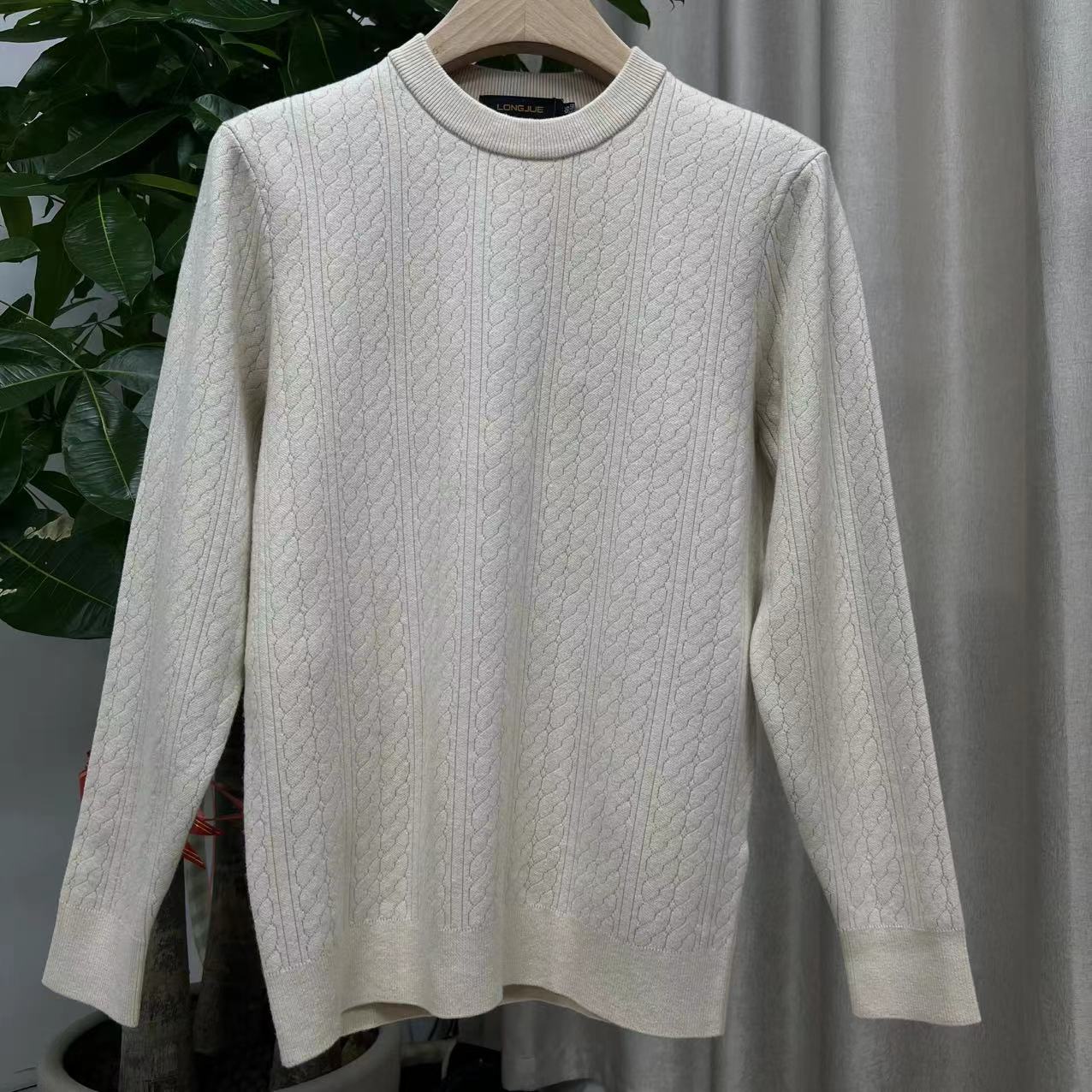 【龙爵】正品售卖休闲百搭圆领针织毛衣1078