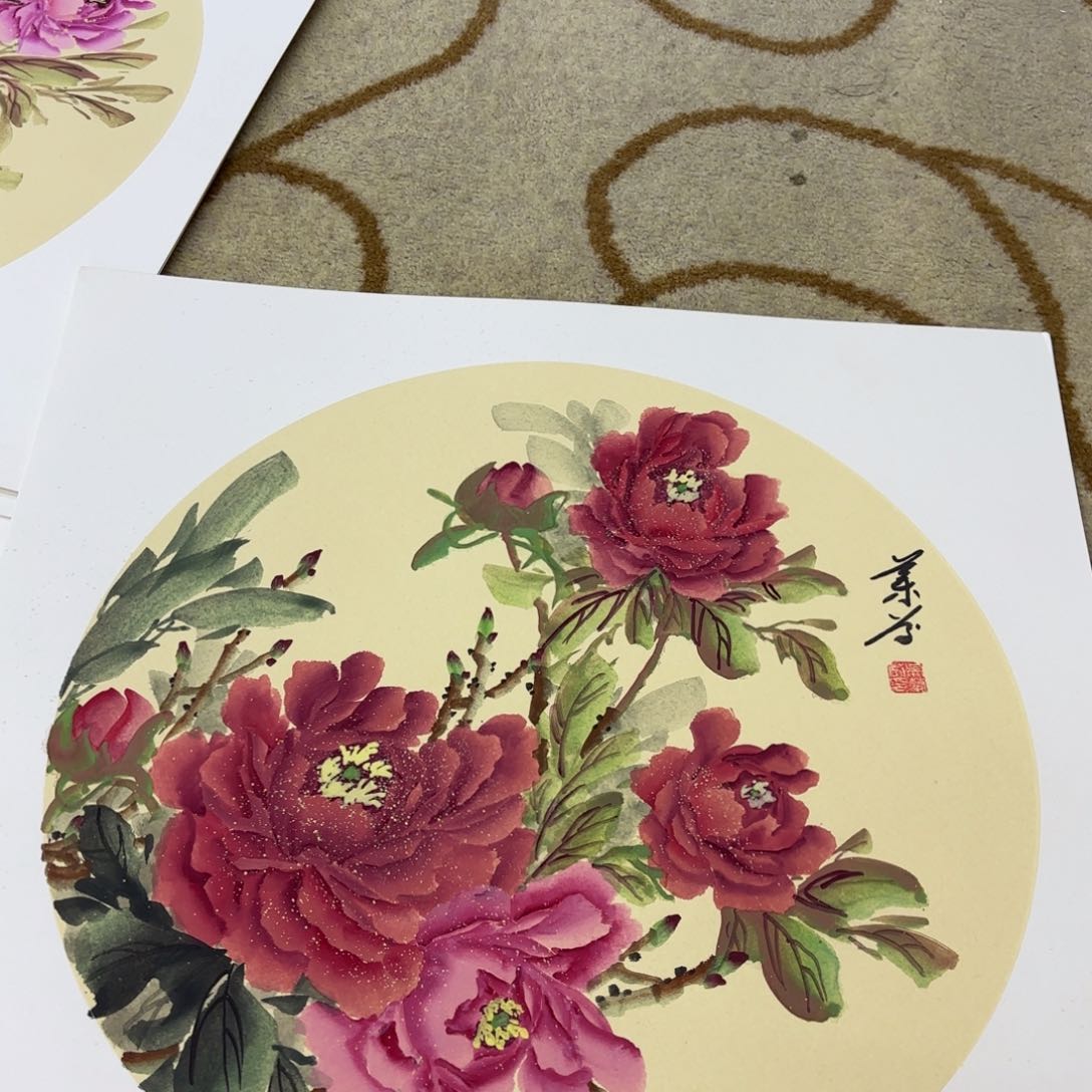 国画吴兰芬斗方李欣主播