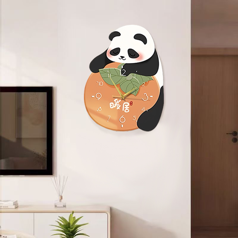 熊猫客厅电视背景墙挂画新中式暖居餐厅装饰画家用画q47