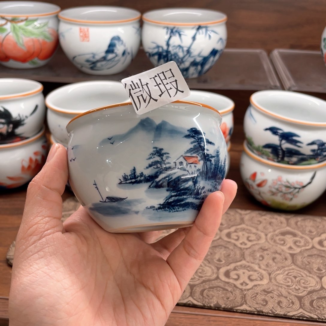 微瑕釉下彩纯手绘