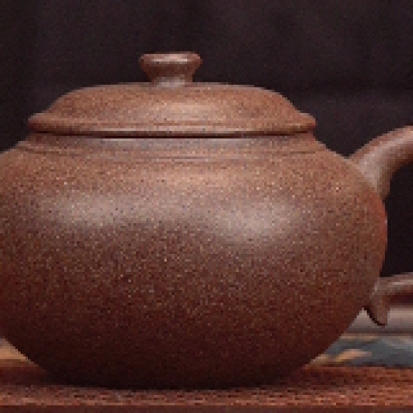 光明网非遗-古龙沉香-海湖蓝-圆珠紫砂茶壶