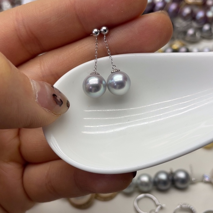 海水珍珠耳饰18K金镶嵌