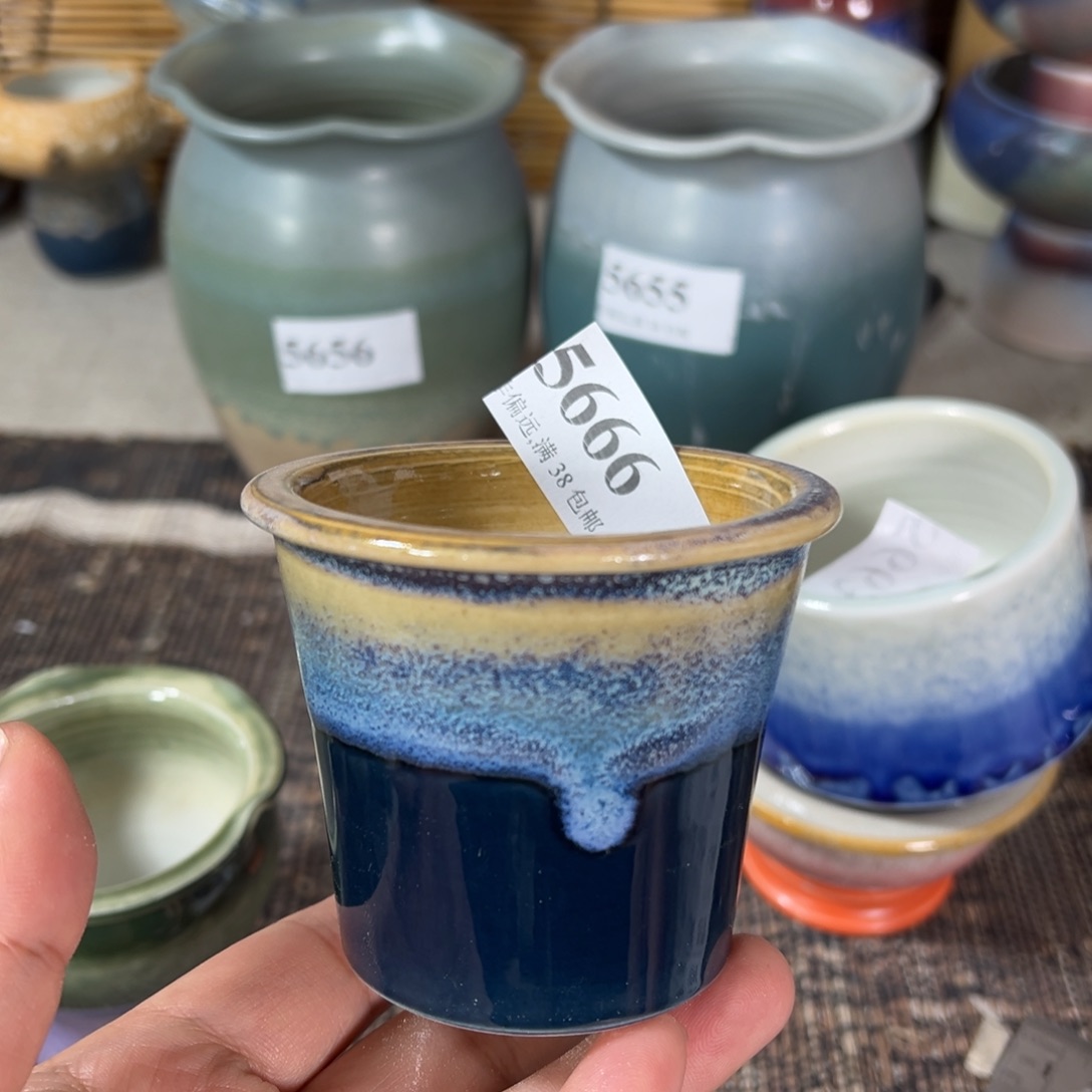 红陶景德镇手工花盆