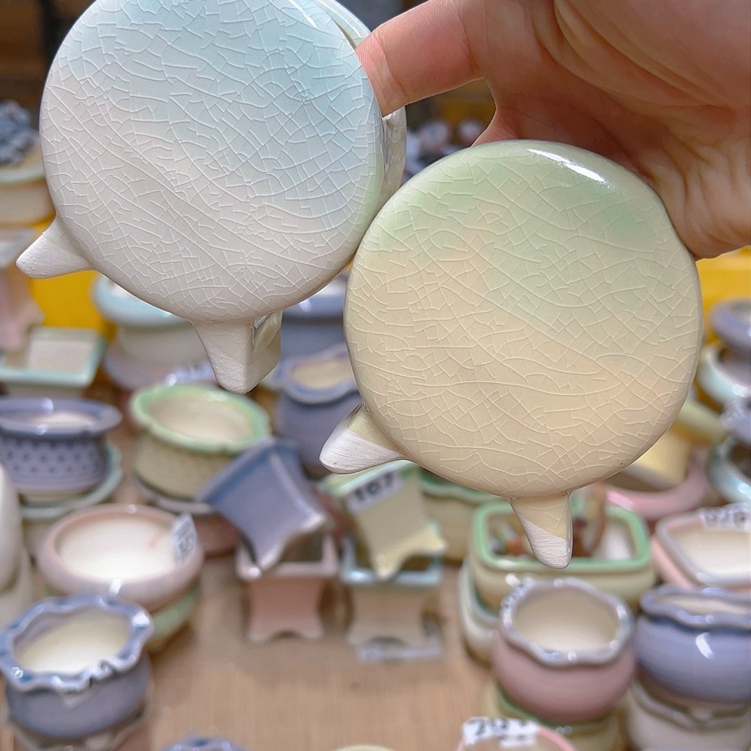 红陶陶瓷花盆当场满12包邮