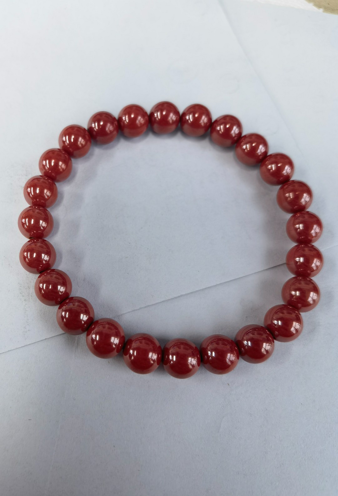 含辰砂工艺品166 红色紫金沙单圈 