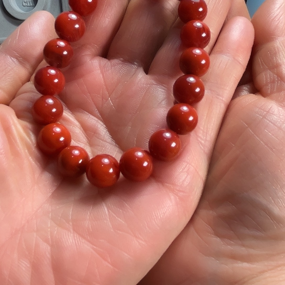 南红玛瑙未镶嵌手串南红玛瑙圆珠单圈手串10mm